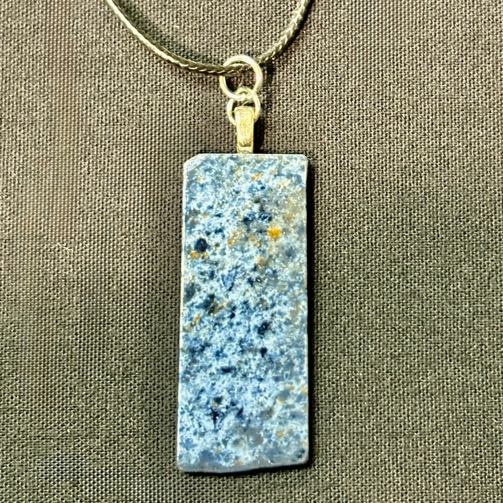 Blue Sodalite Stone Pendant Necklace